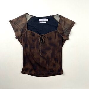 Twik Brown Tie-Dye Blouse